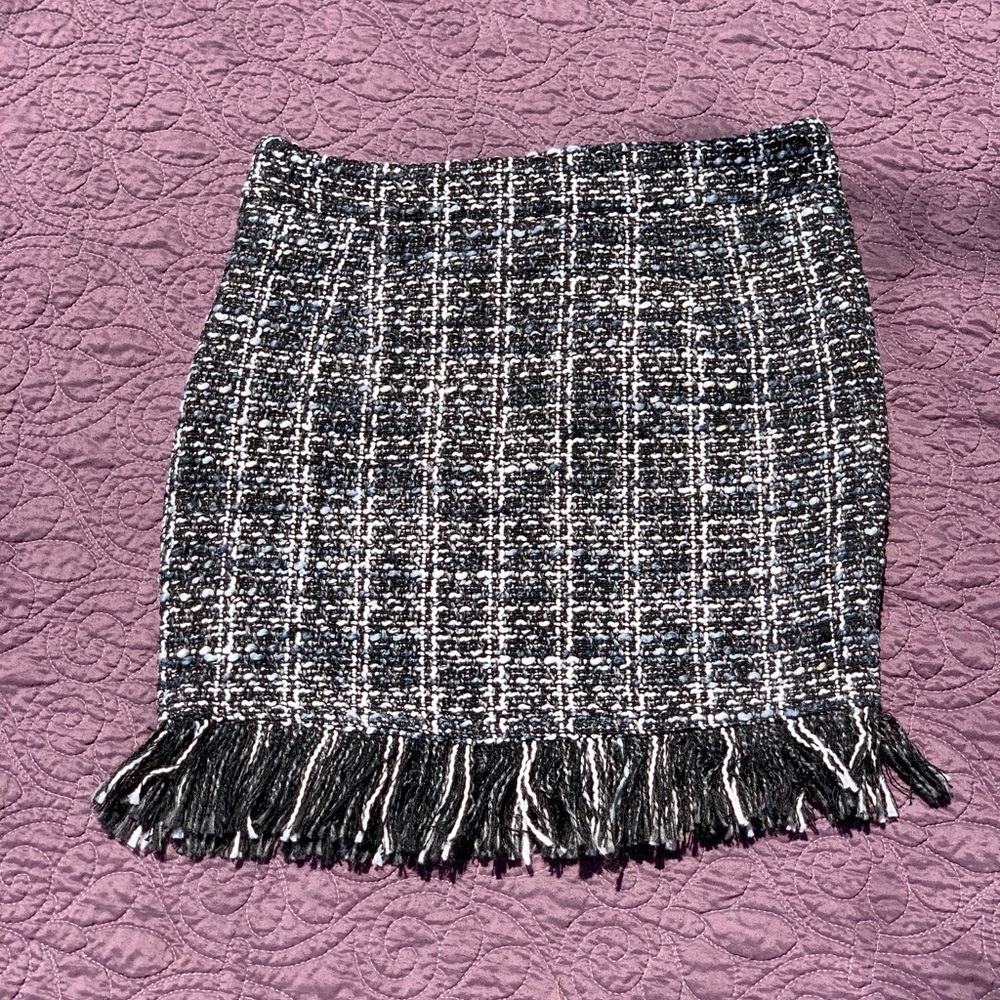 Modern Plaid Mini Skit w/ Fringe
